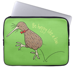 Funda Para Portátil Feliz salto kiwi con diseño de personalizado de co