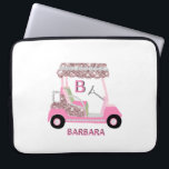 Funda Para Portátil Female Golf Cart Personalize<br><div class="desc">A charming unique golf cart -- some diamonds and glitter -- a tad over the top,  perhaps -- love it for yourself or special as a gift -- with your/her initials/monogram.   If you have any design questions or a special request,  please send an email to: charmdesignstudio@rcn.com</div>