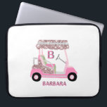 Funda Para Portátil Female Golf Cart Personalize<br><div class="desc">A charming unique golf cart -- some diamonds and glitter -- a tad over the top,  perhaps -- love it for yourself or special as a gift -- with your/her initials/monogram.   If you have any design questions or a special request,  please send an email to: charmdesignstudio@rcn.com</div>