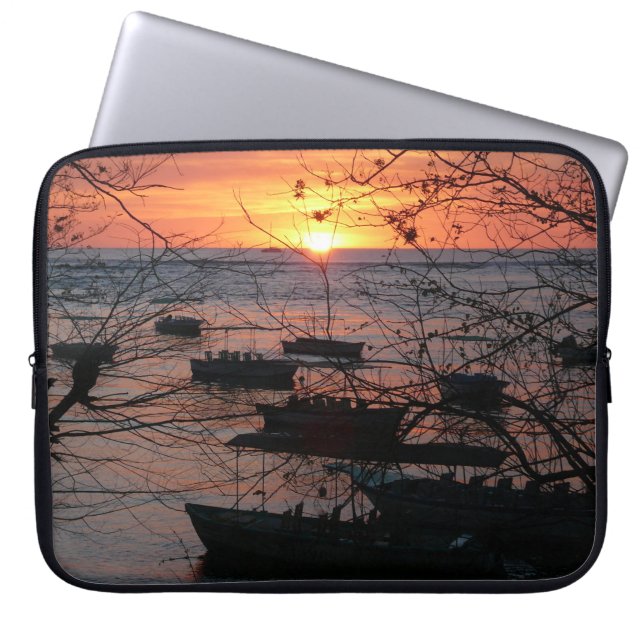 Funda Para Portátil Feroy atardecer costarricense en Tamarindo (Frente)