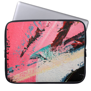 Funda Para Portátil Festival de primavera. Pintura de textura multicol