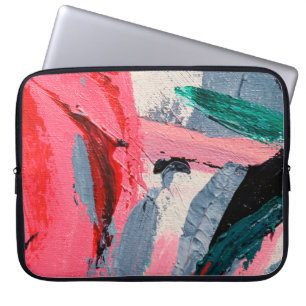 Funda Para Portátil Festival de primavera. Pintura de textura multicol