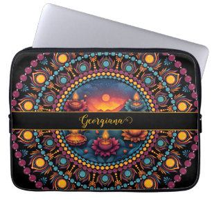 Funda Para Portátil Festival Diwali colorido personalizado Mandala
