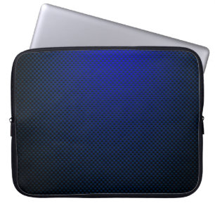 Funda Para Portátil Fibra azul negra de carbono con estampado