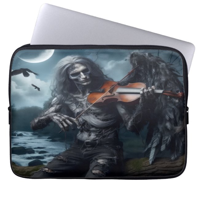 Funda para portátil Fiddler oscuro (Frente)