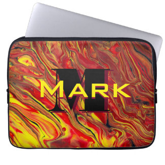 Funda Para Portátil Fiery Red Acrylic Flow Art