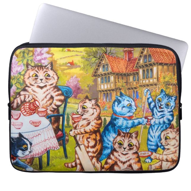 Funda Para Portátil Fiesta de Cat Garden (Frente)