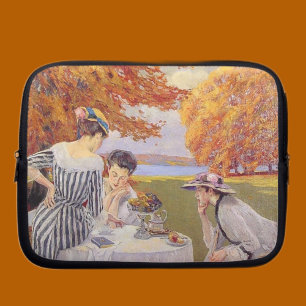 Funda Para Portátil Fiesta de té en el jardín de otoño vintage elegant