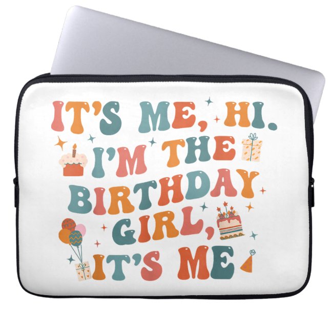 Funda Para Portátil Fiesta Única De Cumpleaños Es Me Hi Im El Cumpleañ (Frente)
