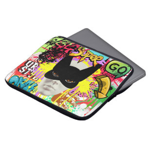 Funda Para Portátil Figura anónima cara Máscara negra Urbano vibrante