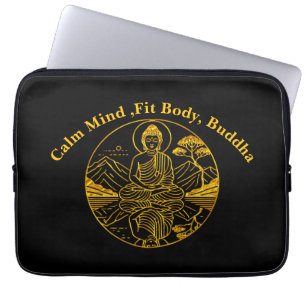 Funda Para Portátil Figura de Buda Serene reflexionando sobre las agua