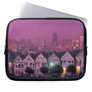 Funda Para Portátil Filas al atardecer en San Francisco,