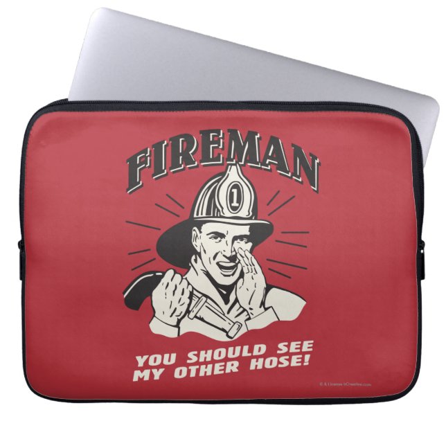 Funda Para Portátil Fireman: Deberías Ver Mi Otra Mano (Frente)
