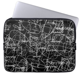 Funda Para Portátil Firmas de patrones de caligrafía