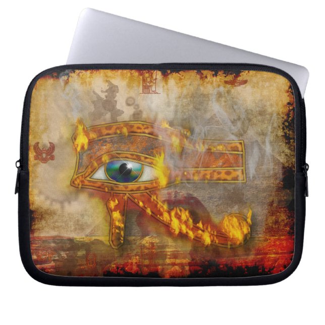 Funda Para Portátil Flamante Wadjet Oye de Horus Papyrus Portátil Slee (Frente)