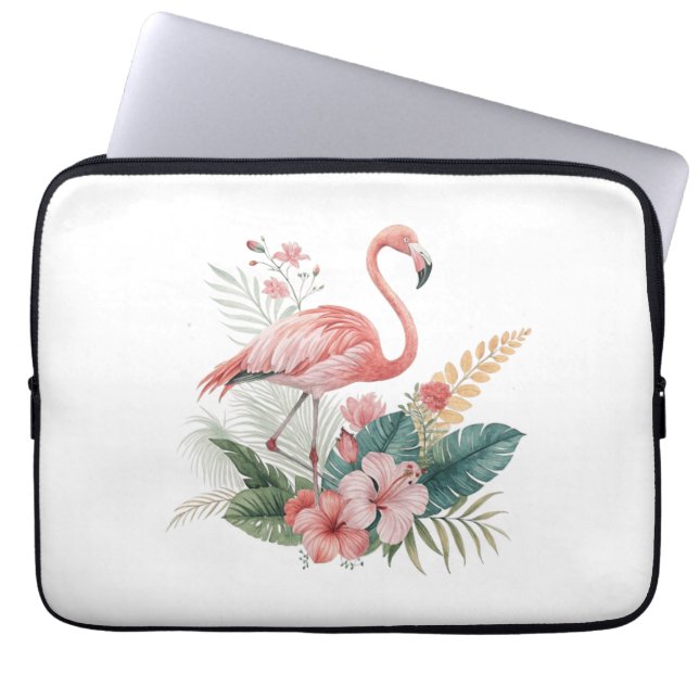 Funda Para Portátil Flamenco Con Flores (Frente)