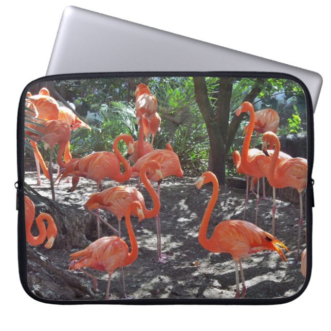 Funda Para Portátil Flamencos rosados (Frente)
