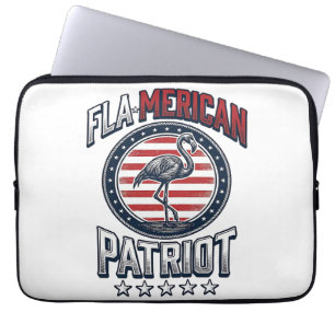 Funda Para Portátil Flamericano Patriota Flamenco Vector Vintage