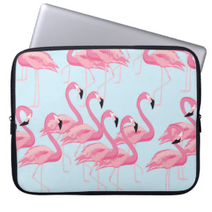 Funda Para Portátil Flamingo Flock: Impresión tropical vintage