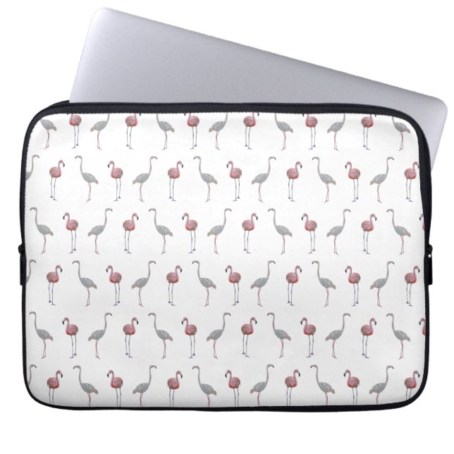 Funda para portátil Flamingo Frenzy (Blanco) (Frente)