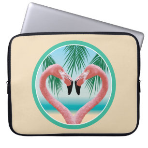 Funda Para Portátil Flamingo Love (Valentine tropical)