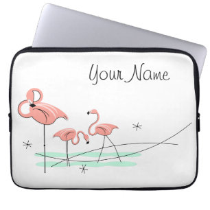 Funda para portátil Flamingo Ocean Trio Name