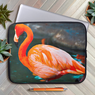 Funda Para Portátil Flamingo rosa Fotografía de pájaro Hermosa Moderna