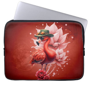 Funda Para Portátil Flamingo Steampunk - Arte digital fantástico