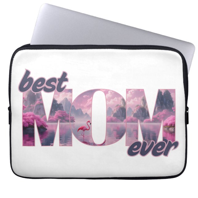 Funda Para Portátil Flamingos in einer Traumwelt - best Mom ever (Frente)