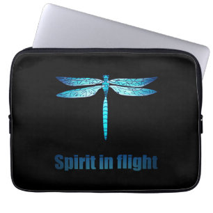 Funda Para Portátil Flauta azul en el Ilustracion de vuelo