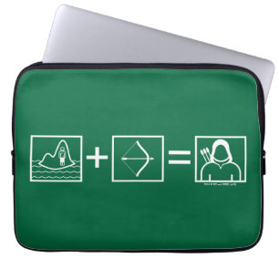 Funda Para Portátil Flecha Ecuación de flecha verde