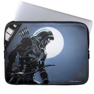 Funda Para Portátil Flecha   Flecha verde en luna
