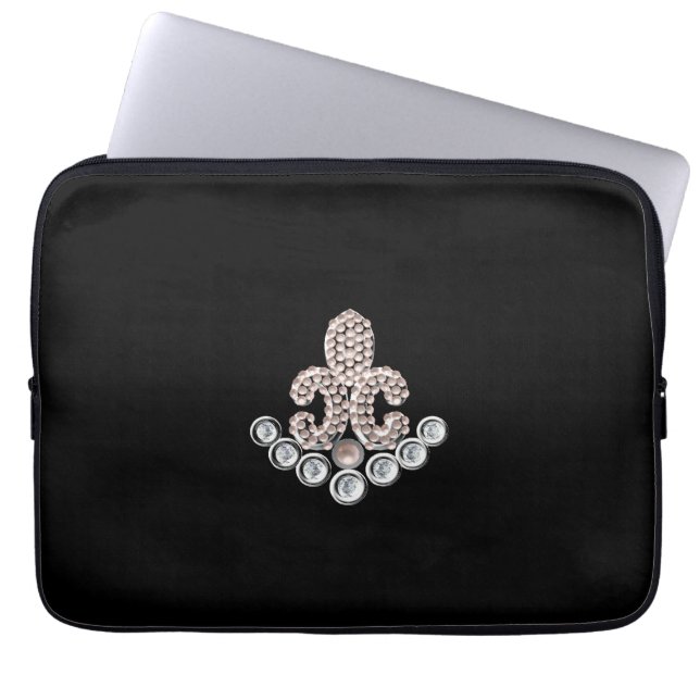 Funda Para Portátil Fleur De Lis-pearls (Frente)
