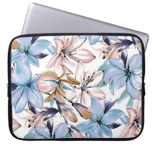 Funda Para Portátil Flor acuarela: diseño adorablemente pintado