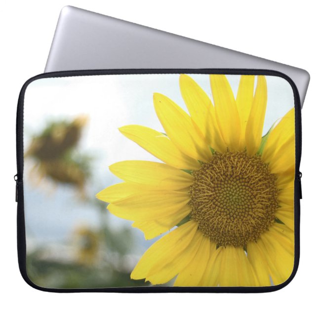 Funda Para Portátil Flor amarillo de sol (Frente)