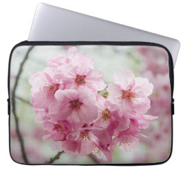 Funda Para Portátil Flor de cerezo, fotografía de flor rosa