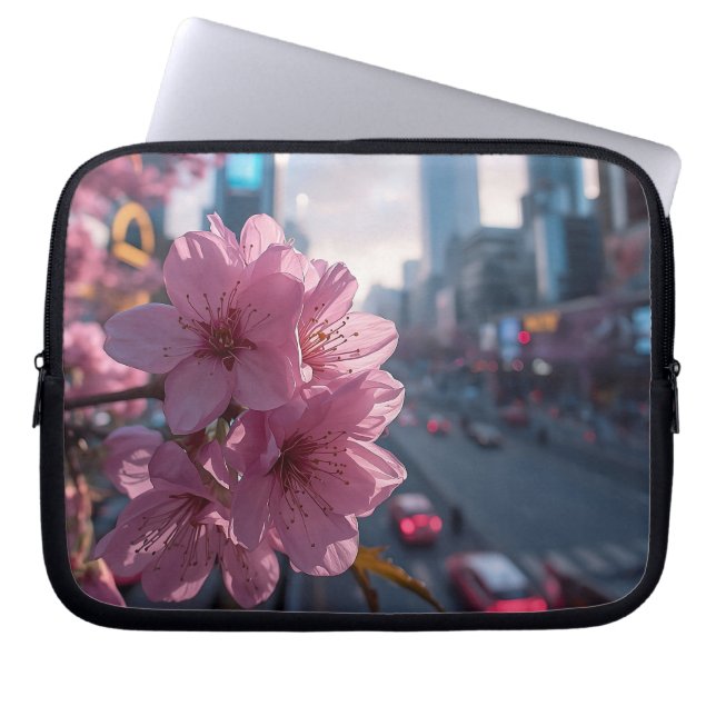 Funda Para Portátil Flor de Cerezo Moderna 10' (Frente)