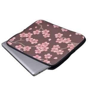 Funda Para Portátil Flor de cerezo rosada de Brown