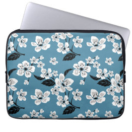 FUNDA PARA PORTÁTIL FLOR DE CEREZO - SAKURA (AZUL AHUMADO)