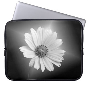 Funda Para Portátil Flor de Cosmos Blancos brillante
