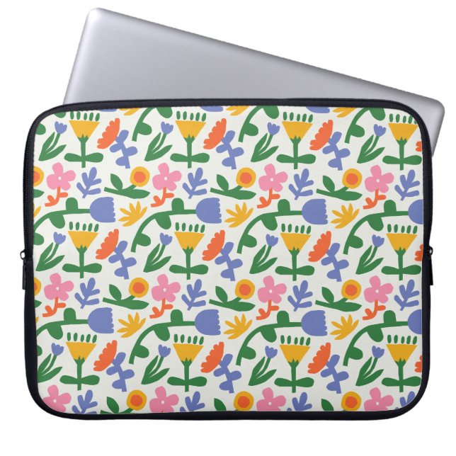 Funda Para Portátil Flor de diversión de primavera (Frente)