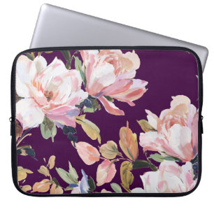 Funda Para Portátil Flor de flores pintadas a mano, floral, acuarela,