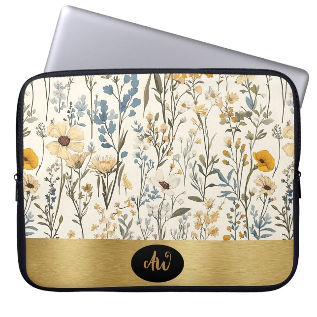 Funda Para Portátil Flor de flores silvestres (Frente)