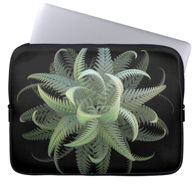 Funda Para Portátil Flor de helecho fractal (Frente)