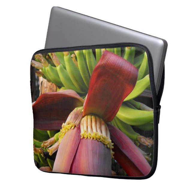 Funda Para Portátil Flor de Plátano (Anverso izquierdo)