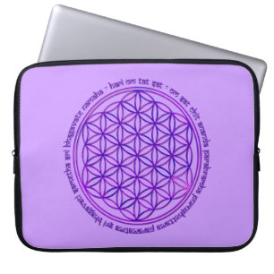 Funda Para Portátil Flor de vida - Moola Mantra - violeta