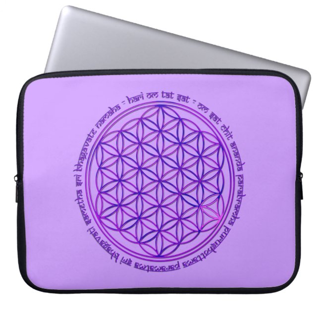 Funda Para Portátil Flor de vida - Moola Mantra - violeta (Frente)