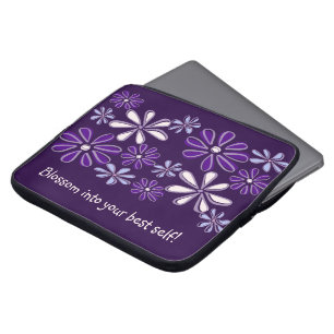 Funda Para Portátil Flor en tu mejor yo, Púrpura Flor