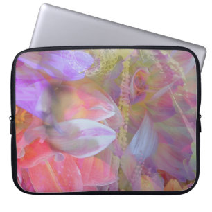 Funda Para Portátil Flor Hada Doble Exposición Fantasía Arte