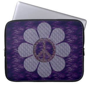 Funda Para Portátil Flor modelada de la paz
